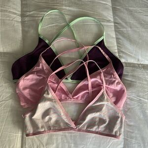 3 pack American Apparel triangle bras
